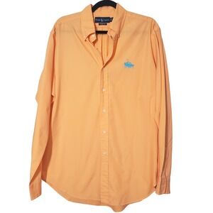 VTG 80s Ralph Lauren Classic Fit Button Down Shirt Men's Large Big Pony Rugby